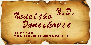 Nedeljko Danesković vizit kartica